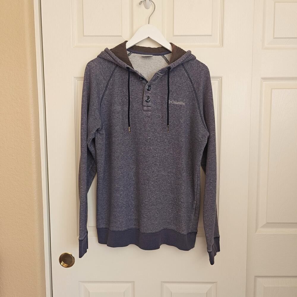 Columbia button neck sweatshirt hoodie sz M